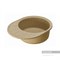 AQUATON Чезана Мойка с крылом для кухни круглая, литьевой мрамор, ширина 56,8 см - фото 56185