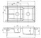 AQUATON Делия 87 Мойка с крылом для кухни двойная прямоугольная, литьевой мрамор, ширина 87 см - фото 56199