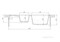 AQUATON Делия 87 Мойка с крылом для кухни двойная прямоугольная, литьевой мрамор, ширина 87 см - фото 56218