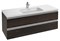 JACOB DELAFON Vox Мебель для раковины-столешницы 120 см, 2 выдвижных ящика,серый антрацит - фото 62341