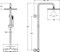JACOB DELAFON Brigitte Душевая колонна с термостатическим смесителем, с квадратным верхним душем, без излива для ванны - фото 66091