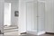 ROYAL BATH HPD 90x80 Душевой уголок прямоугольный, стекло 6 мм прозрачное, профиль алюминий  белый, дверь раздвижная - фото 66851
