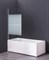 GROSSMAN Шторка для ванны GR-100P (140*80) алюминиевый профиль, стекло ПОЛОСАТОЕ 6мм - фото 70571