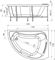 RADOMIR Ванна акриловая "АЛЬБЕНА", 1680х1200 (левое исполнение), рама-подставка, подголовник - фото 71520