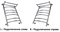 Лесенка FTL 1" DVEEN (ДВИН) Полотенцесушитель с полочкой и боковым подключением, модель FTL, труба из нержавеющей стали, водяной - фото 76694