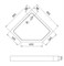 GEMY 100x100 Душевой поддон акриловый пятиугольный, высота 16 см, на каркасе, сифон в комплекте - фото 85691