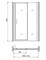 GEMY Sunny Bay 110 Душевая дверь распашная, высота 190 см, стекло прозрачное 6 мм, цвет хром - фото 86011