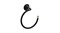 FIXSEN Luksor Полотенцедержатель полукольцо, ширина 18 см, цвет черный сатин - фото 94010