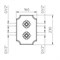PALAZZANI Formula внешняя панель для встроенного термостатического смесителя на 2 потребителя - фото 9828